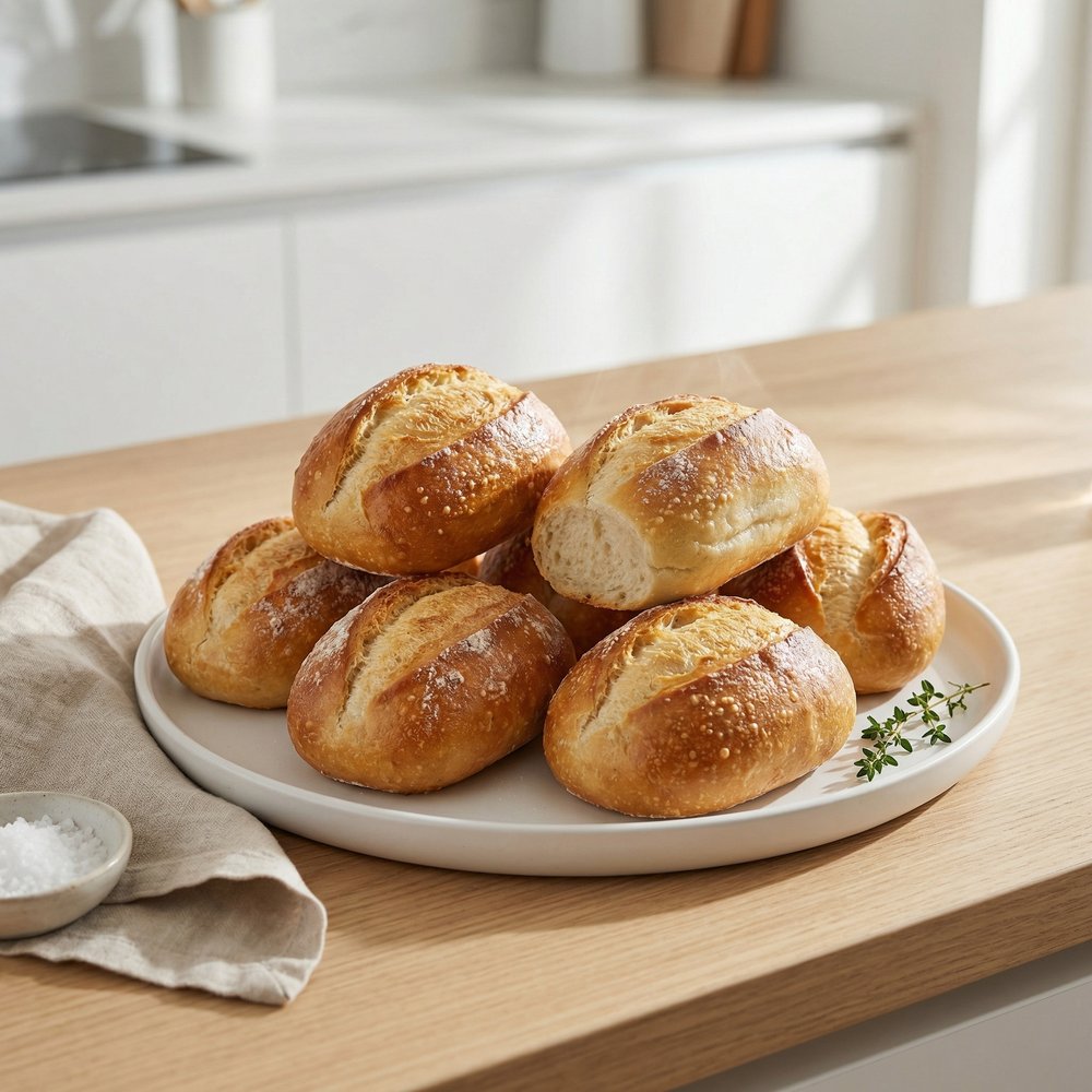 Classic German Brötchen (Crusty Breakfast Rolls)