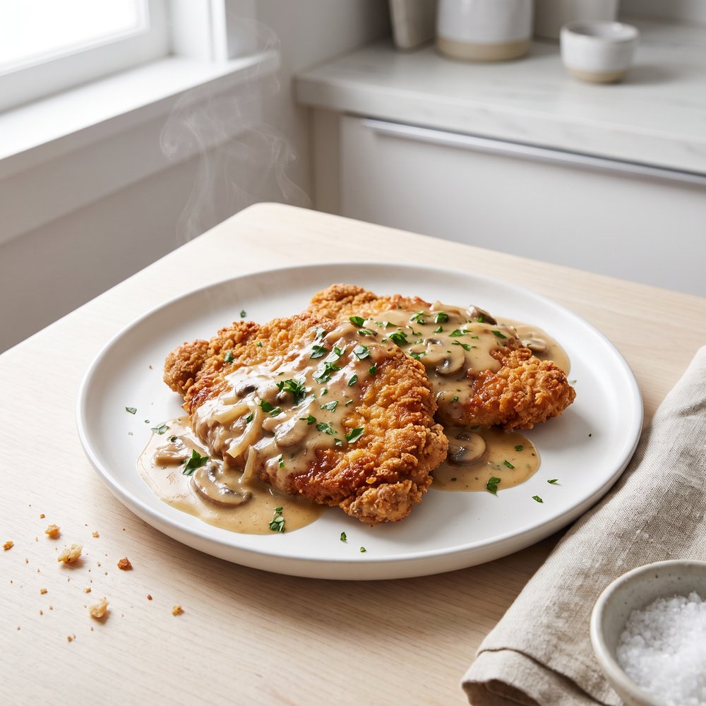 German Hunter’s-Style Schnitzel (Jägerschnitzel)