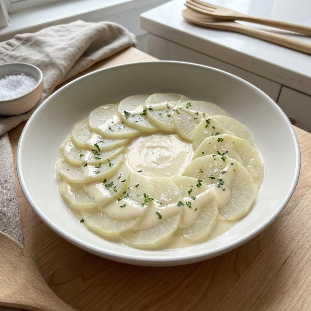German Kohlrabi in Cream Sauce