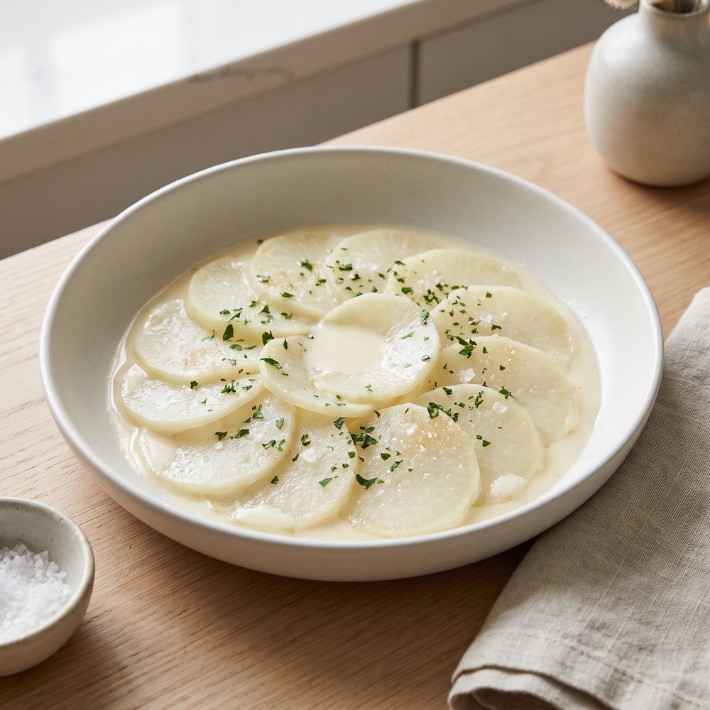 German Kohlrabi in Cream Sauce