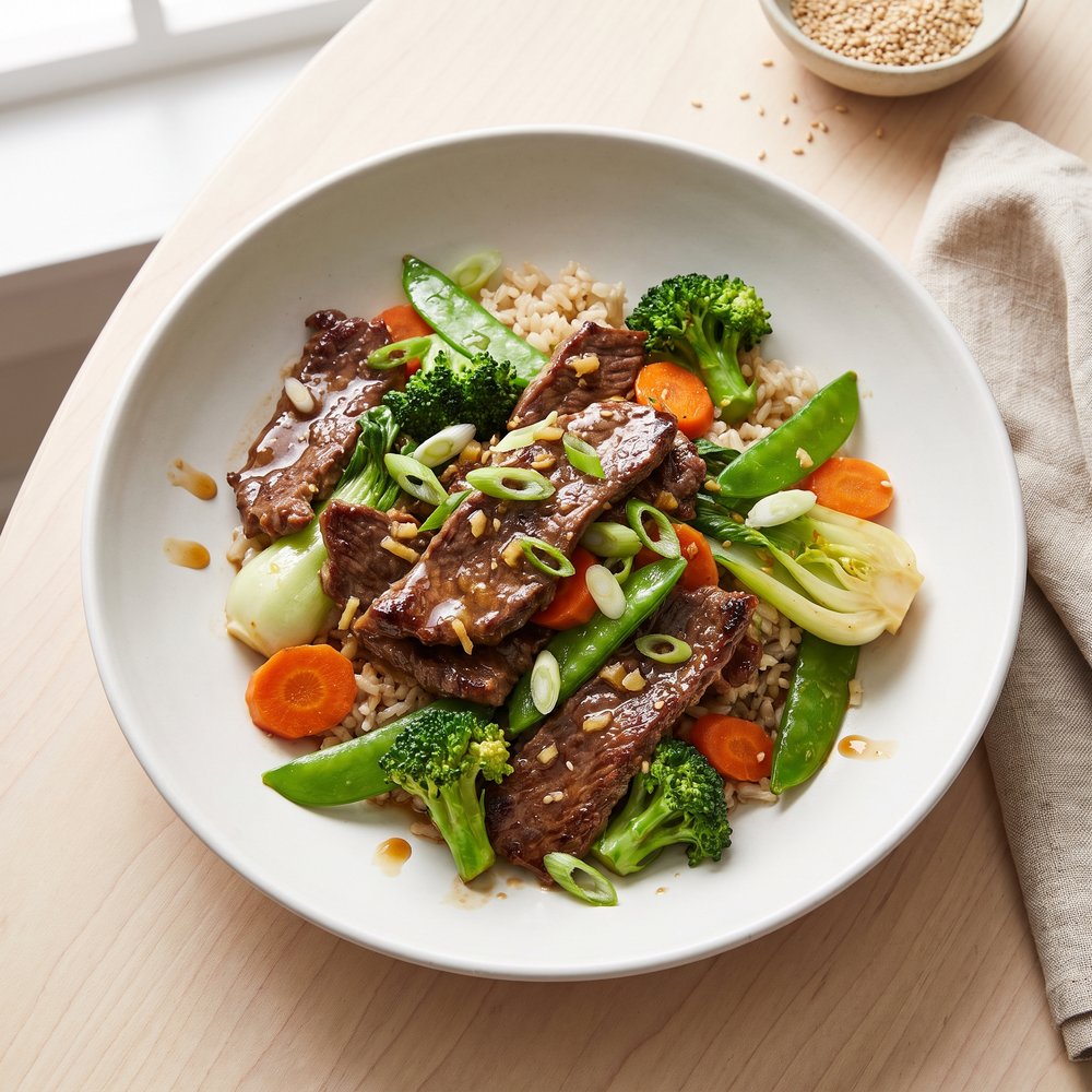 Ginger-Soy Beef and Veggie Stir-Fry