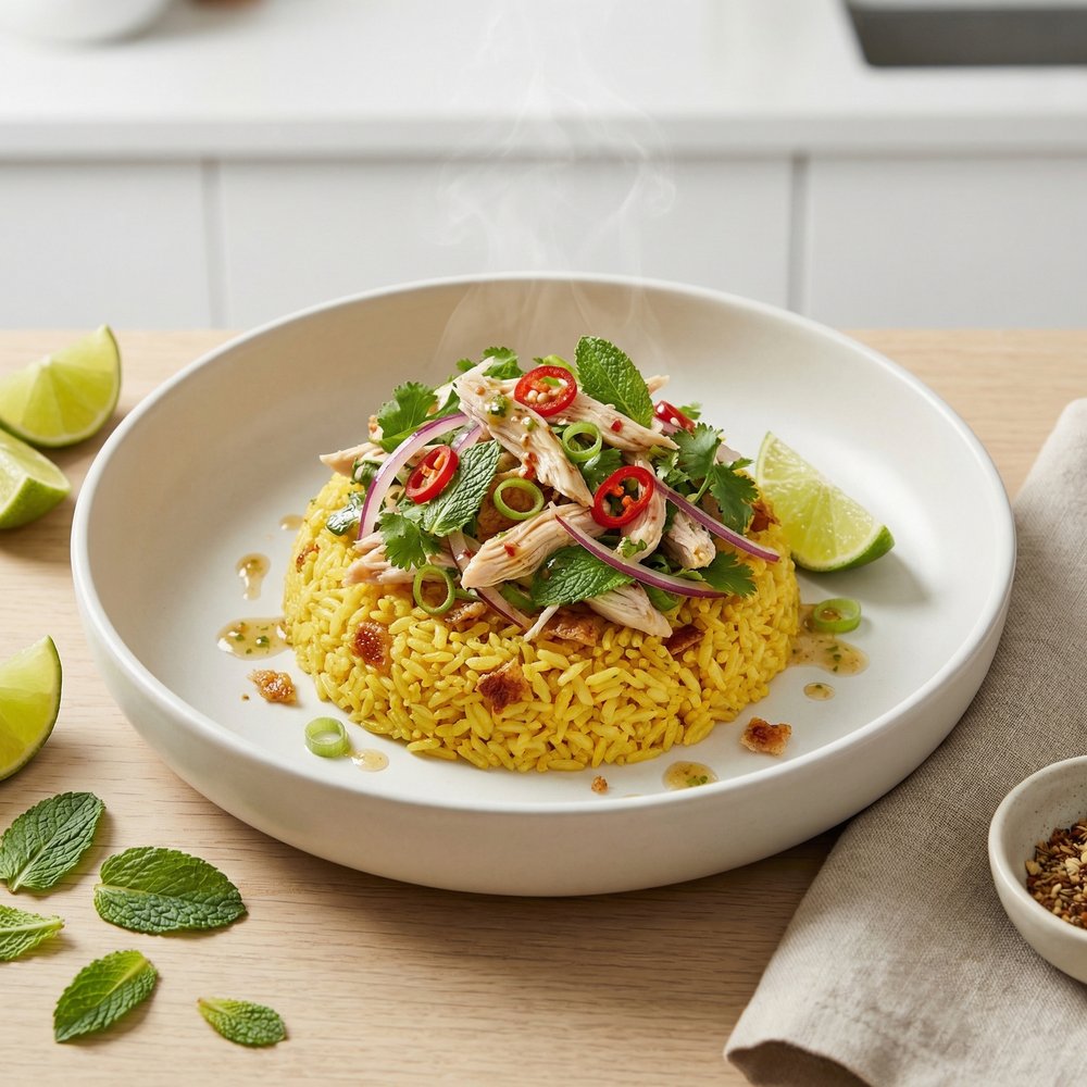 Southeast Asian-Inspired Chicken and Rice