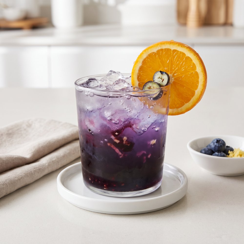 Gingered Blueberry Sparkler