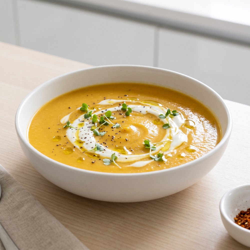 Gingered Butternut and Sweet Potato Bisque