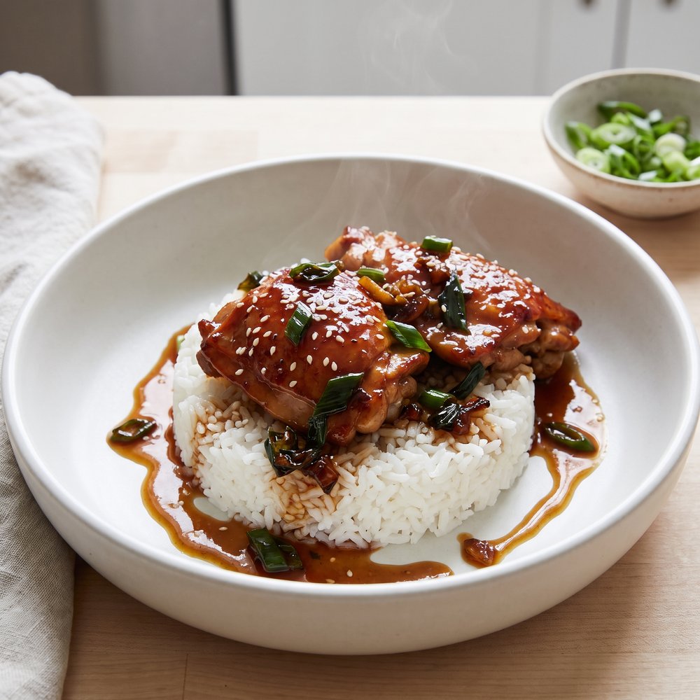 Glazed Ginger-Scallion Chicken