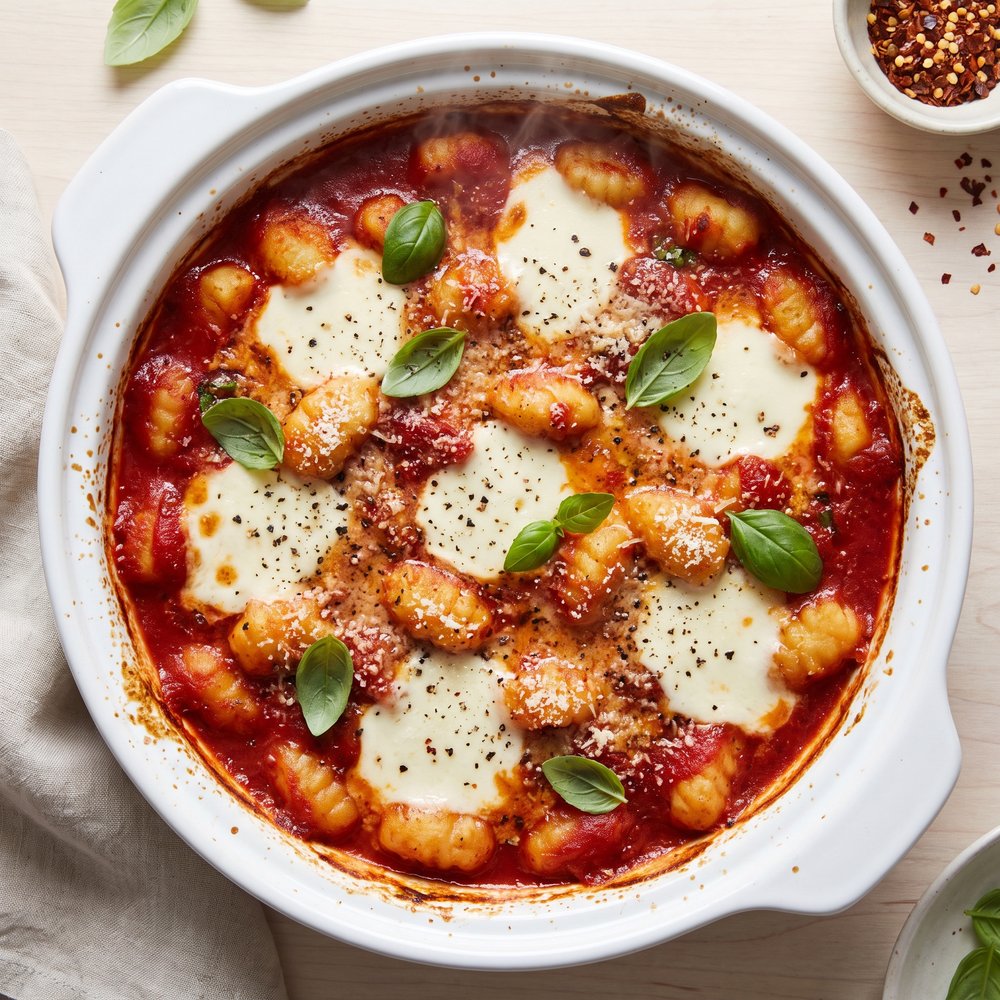 Gnocchi with Tomato Sauce and Mozzarella