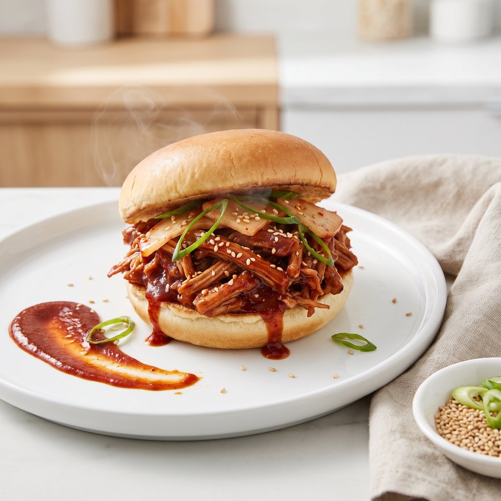 Gochujang Pulled Pork in the Slow Cooker
