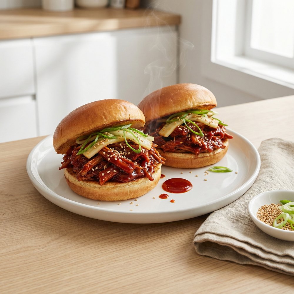 Gochujang Pulled Pork in the Slow Cooker