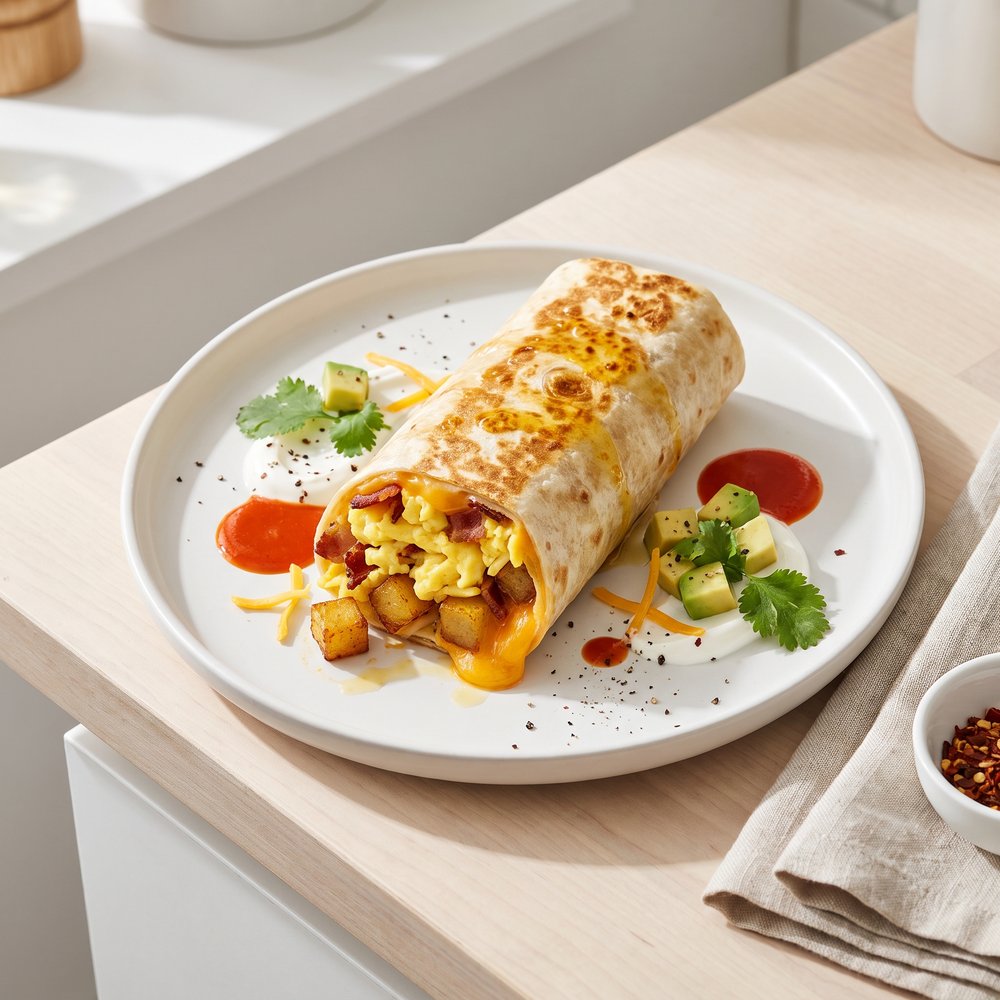 Golden Griddled Breakfast Burrito Roll