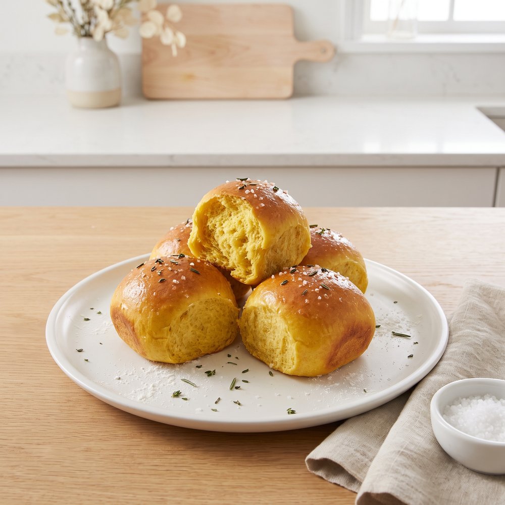 Golden Winter Squash Dinner Rolls
