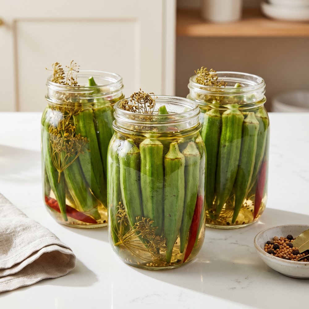 Grandma Oma’s Dill Pickled Okra