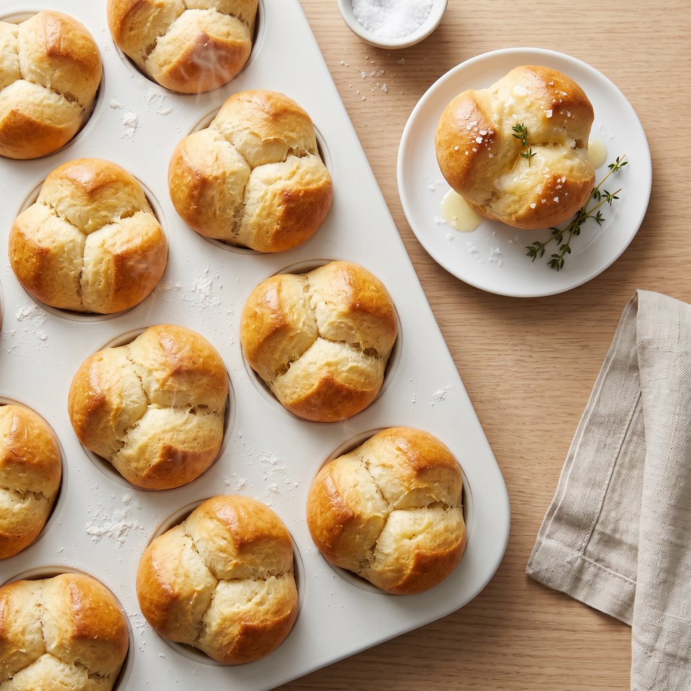 Grandma's Classic Cloverleaf Dinner Rolls