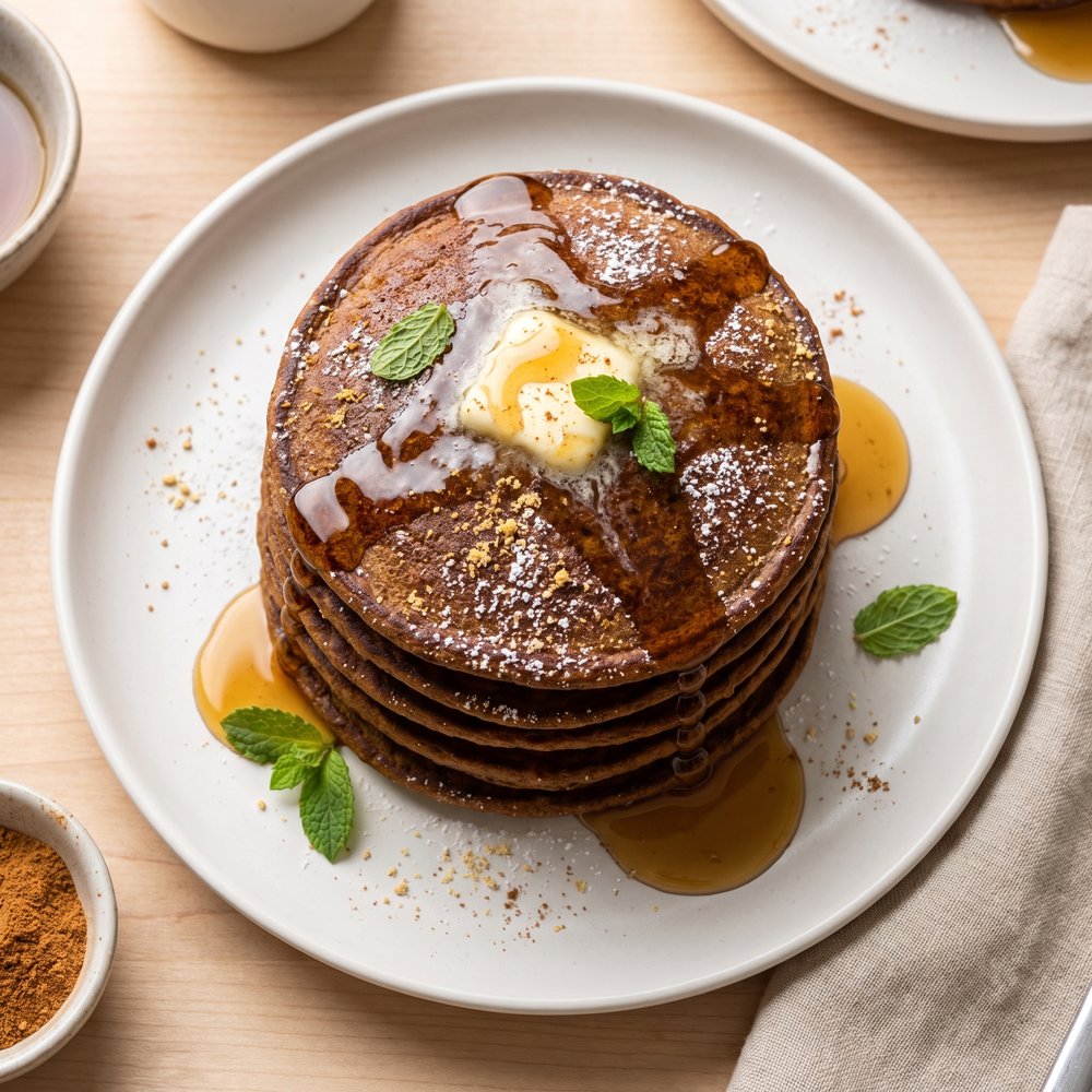 Grandma's Spiced Gingerbread Pancakes