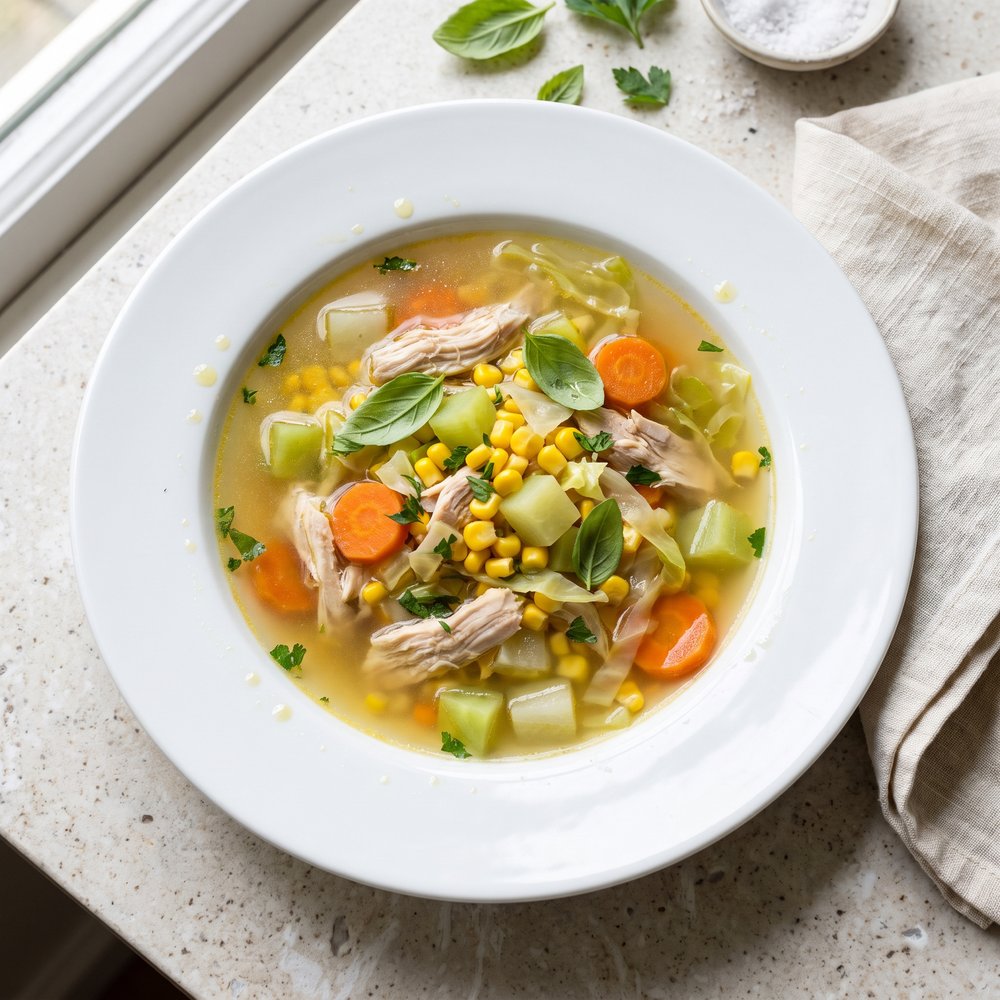 Grandpa’s Hearty Garden Chicken Soup