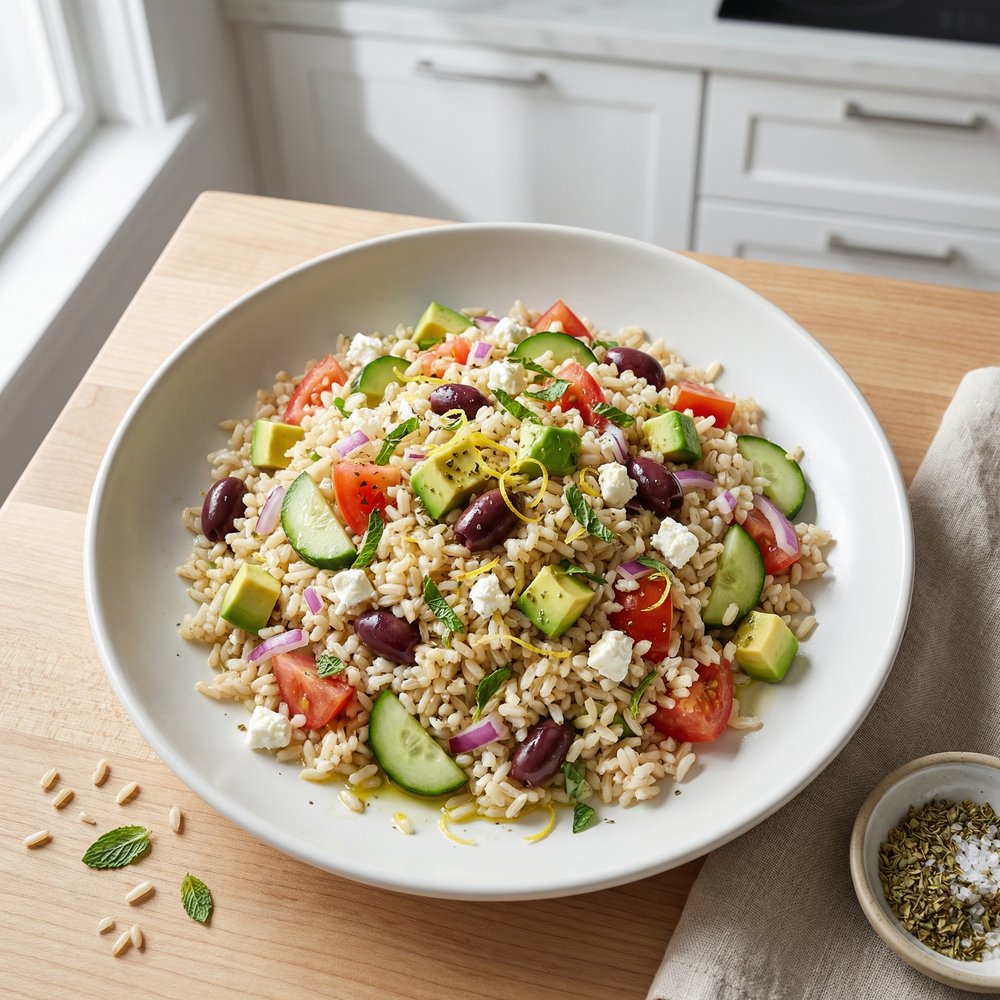 Mediterranean Brown Rice Salad
