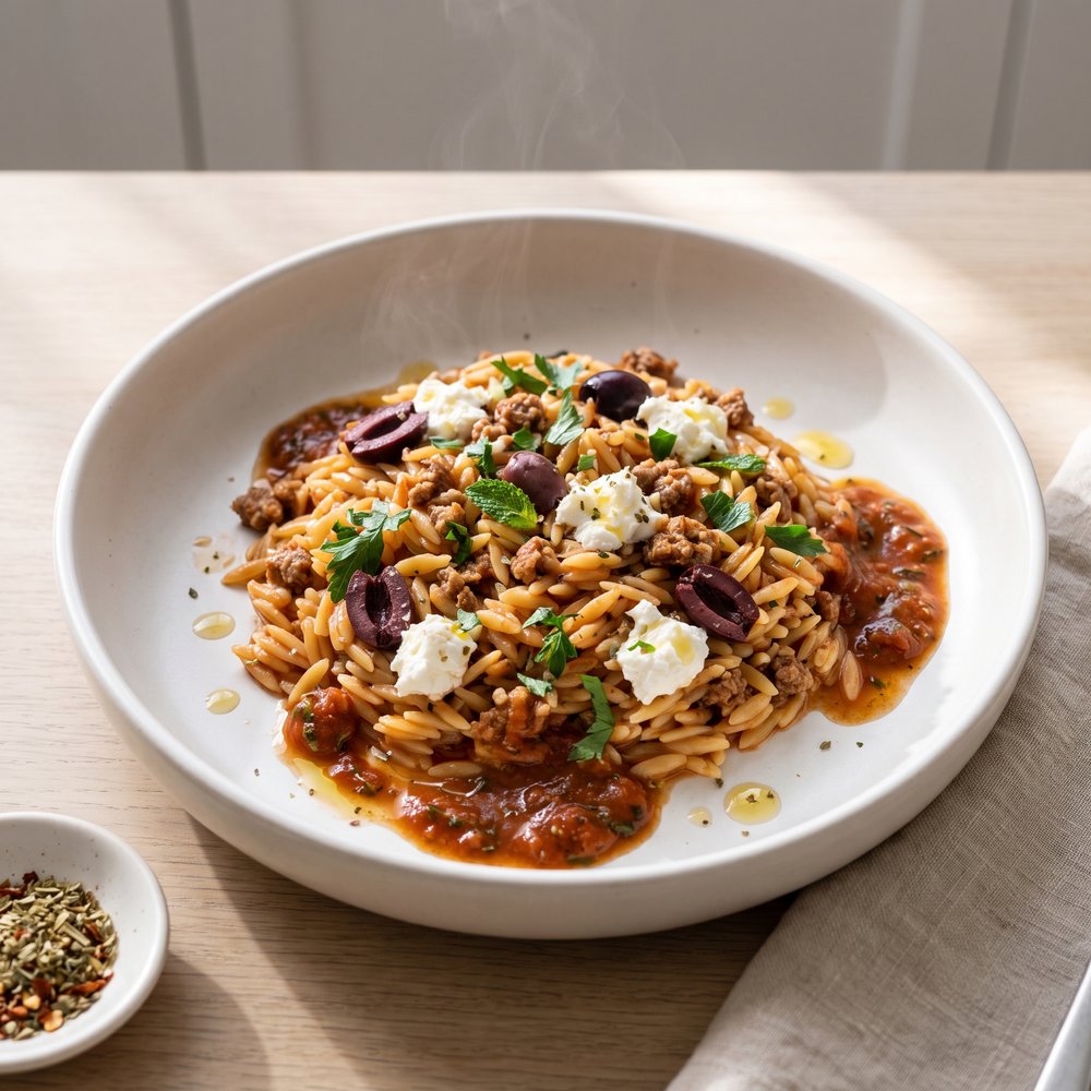 Greek Lamb and Orzo