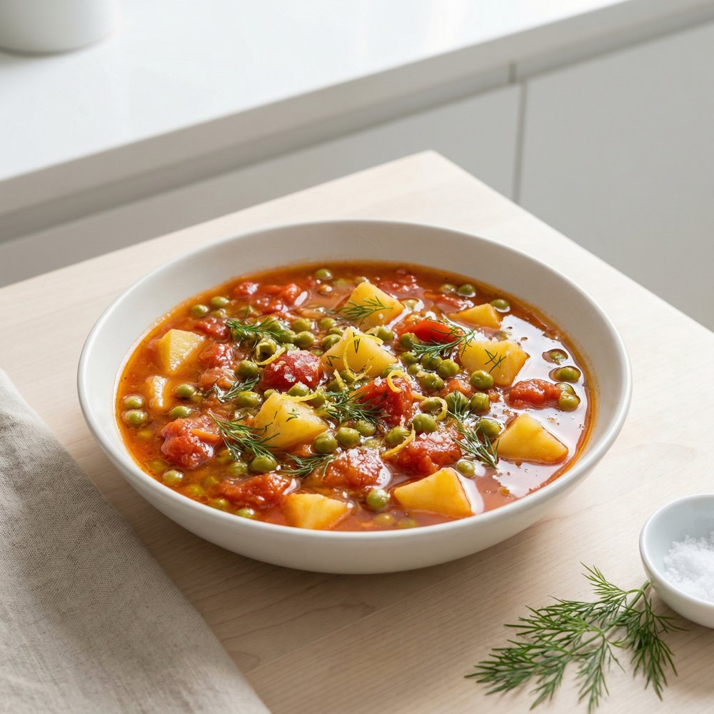 Arakas Latheros (Greek Peas with Tomato and Dill)