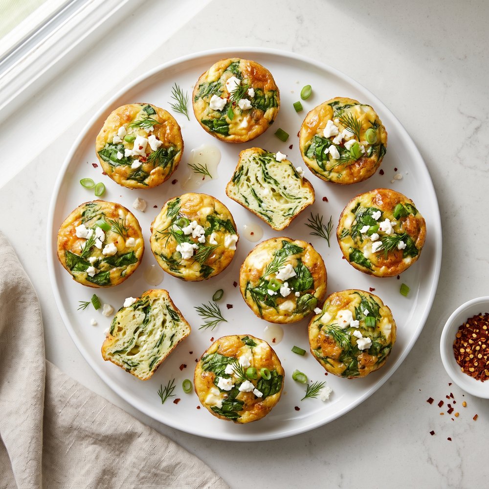 Greek Spinach & Feta Egg Muffins