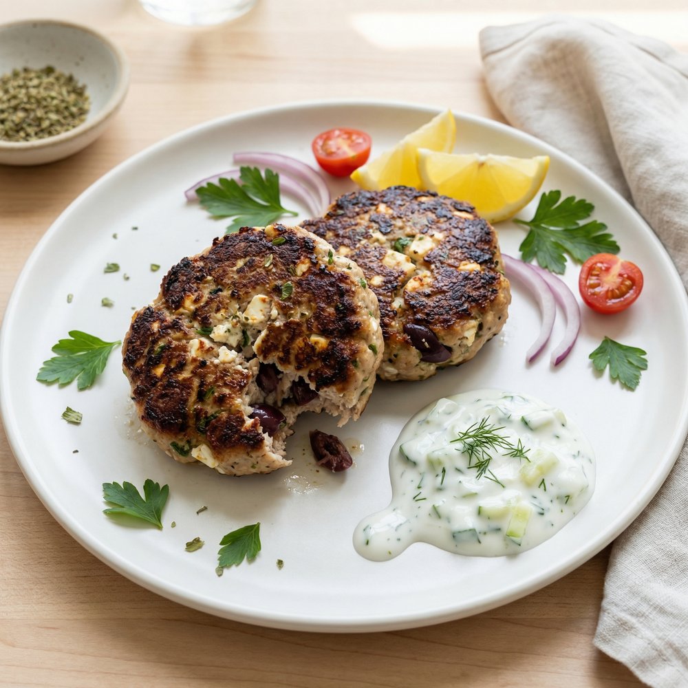 Feta Cheese Turkey Burgers