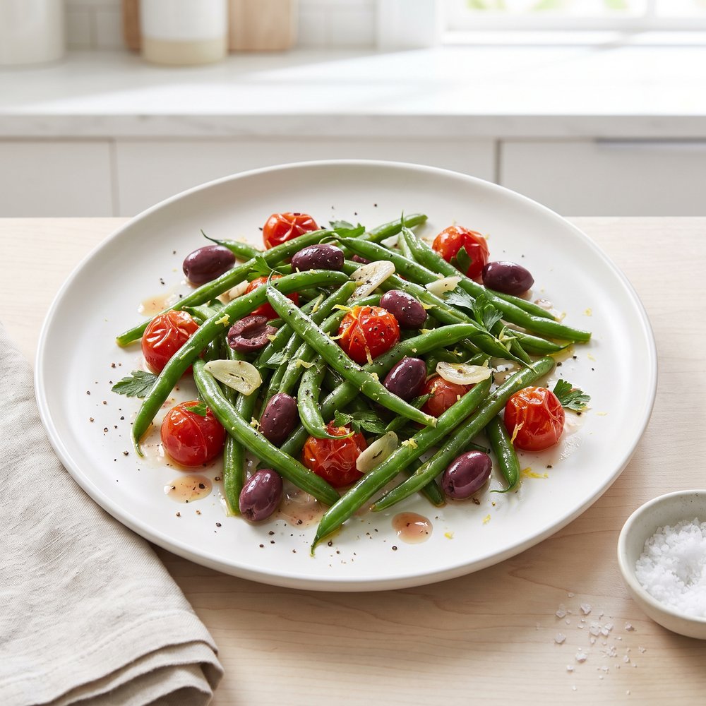 Green Beans with Olives and Tomatoes