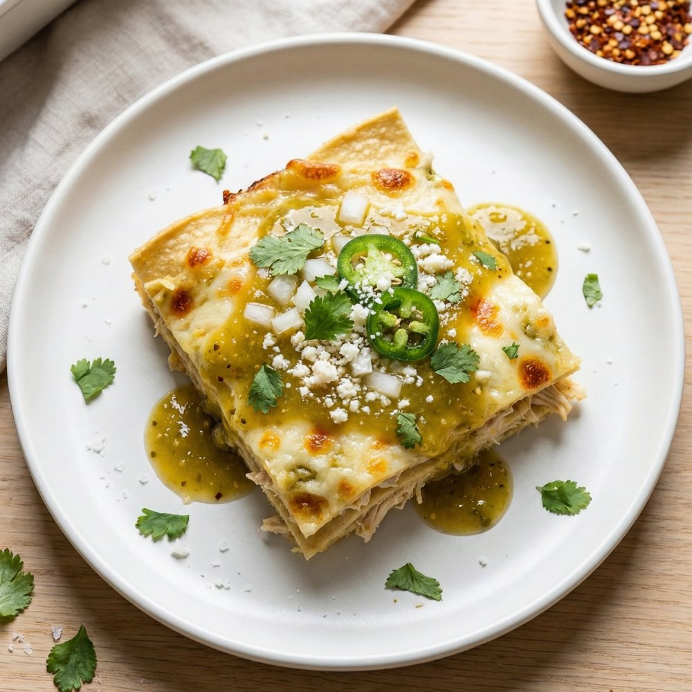 Tomatillo Green Chile Chicken Bake