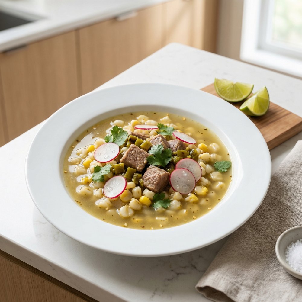 Classic Pork Pozole with Green Chiles