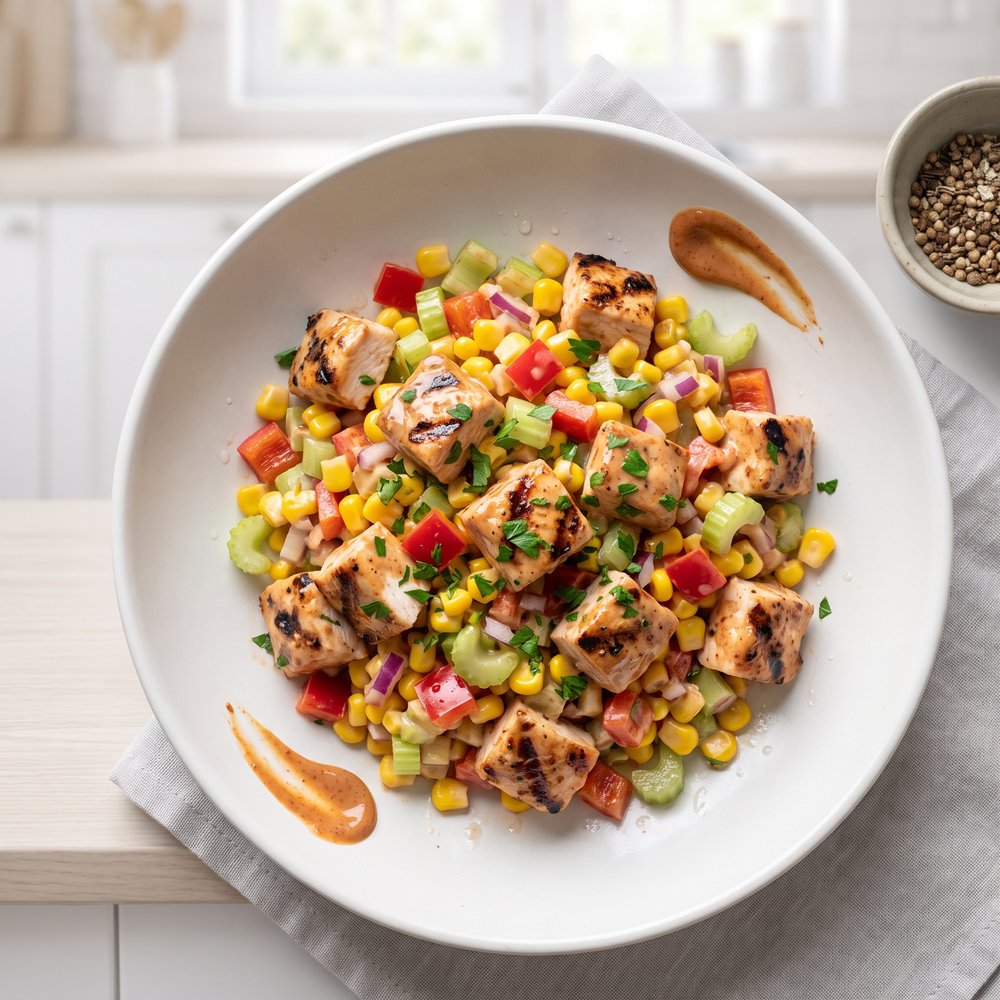 Grilled BBQ Chicken Salad