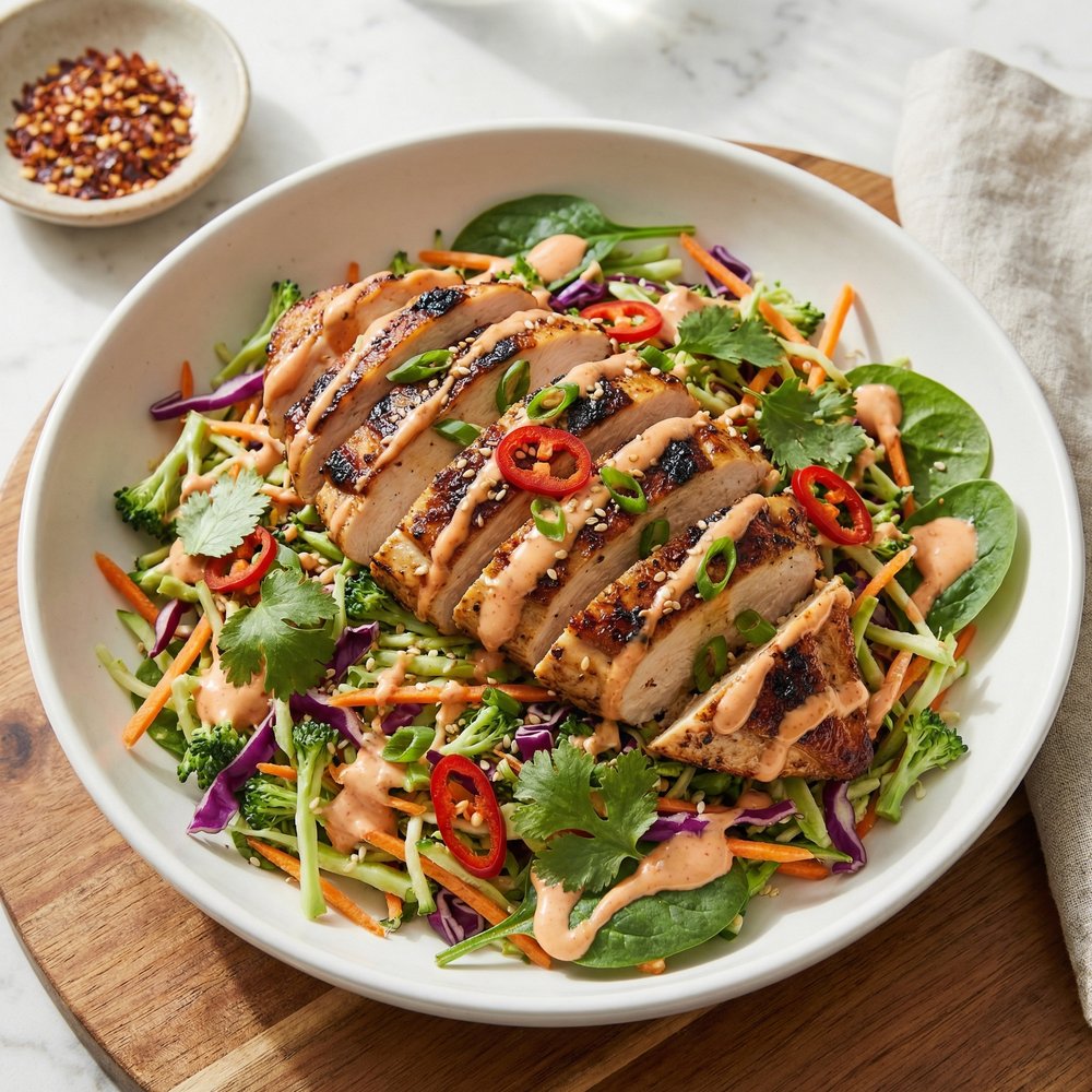 Grilled Bang Bang Chicken Salad