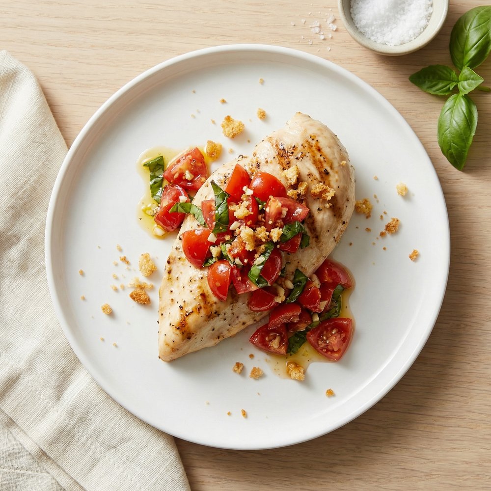 Tomato-Basil Bruschetta Chicken from the Grill