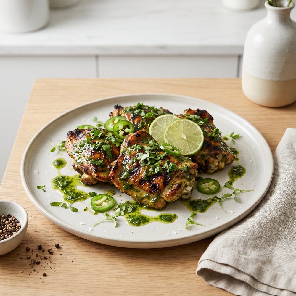 Grilled Chicken with Cilantro and Lime Marinade