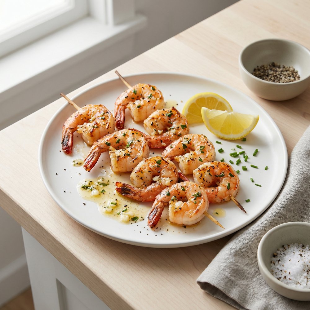 Our Backyard Grilled Garlic-Butter Shrimp