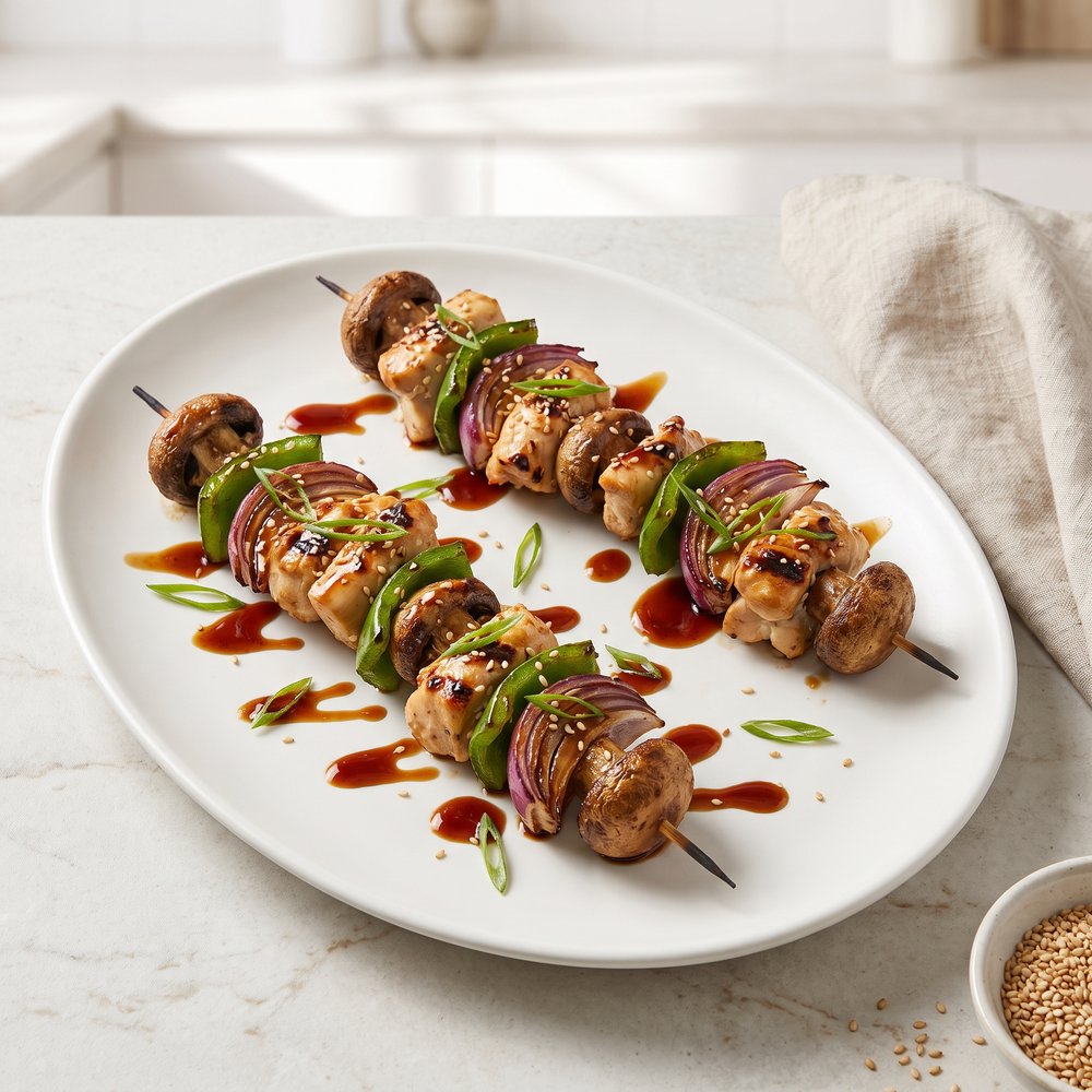 Grilled Marinated Chicken Skewers