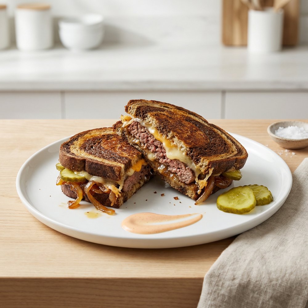 Char-Grilled Patty Melt Sandwiches