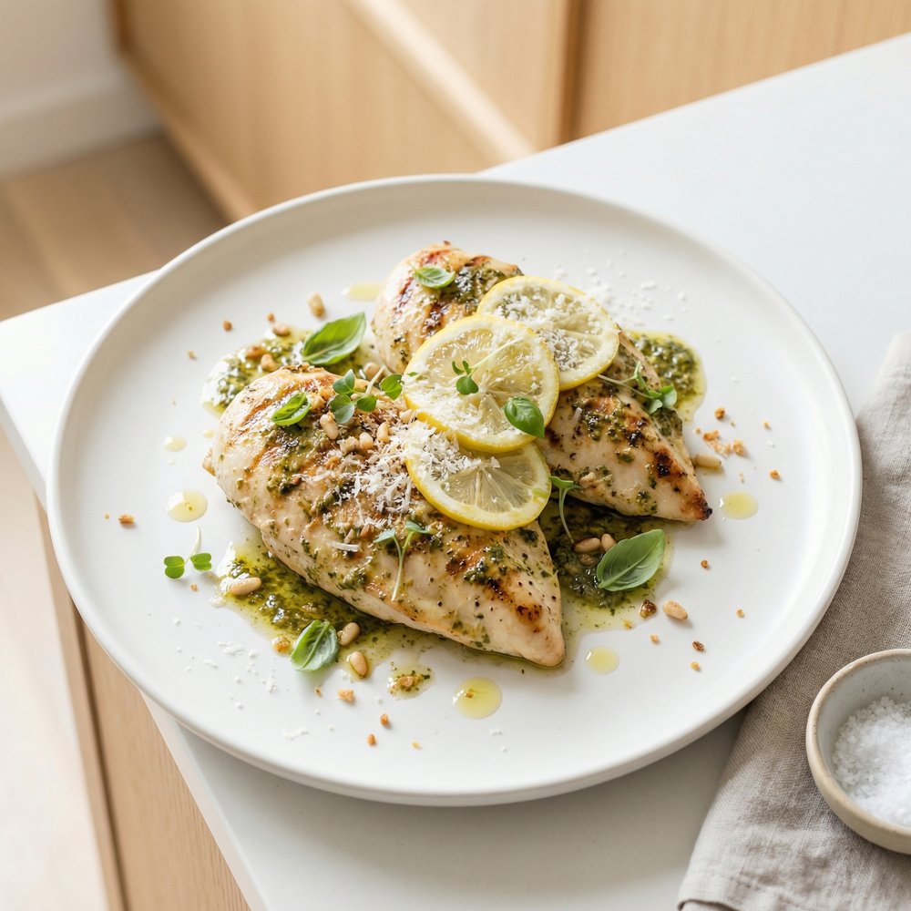 Grilled Pesto-Marinated Chicken