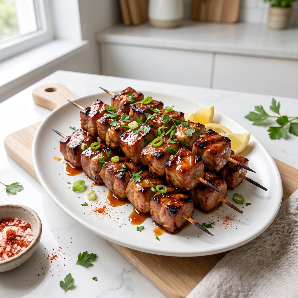 Grilled Pork Shoulder Skewers