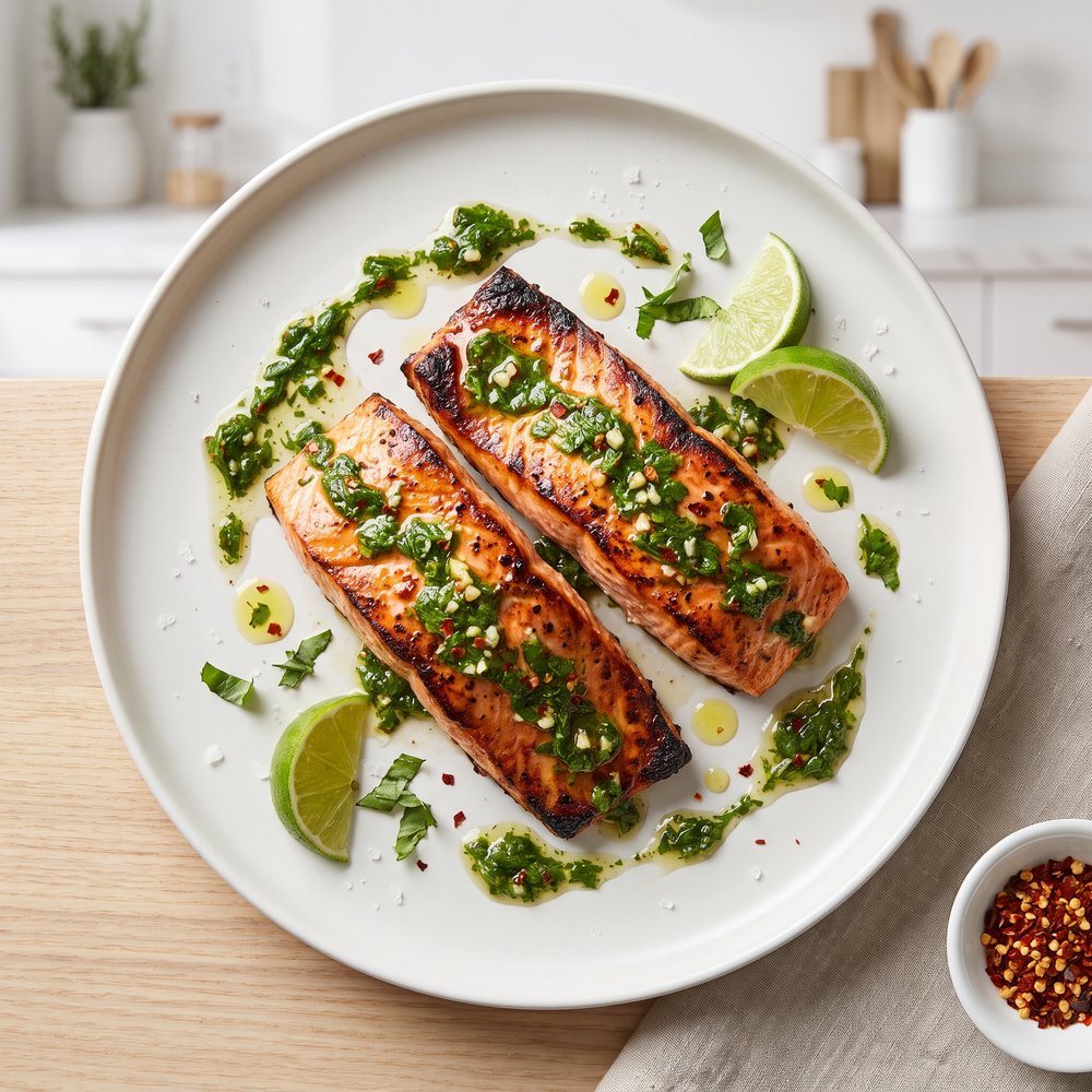 Grilled Salmon with Chimichurri