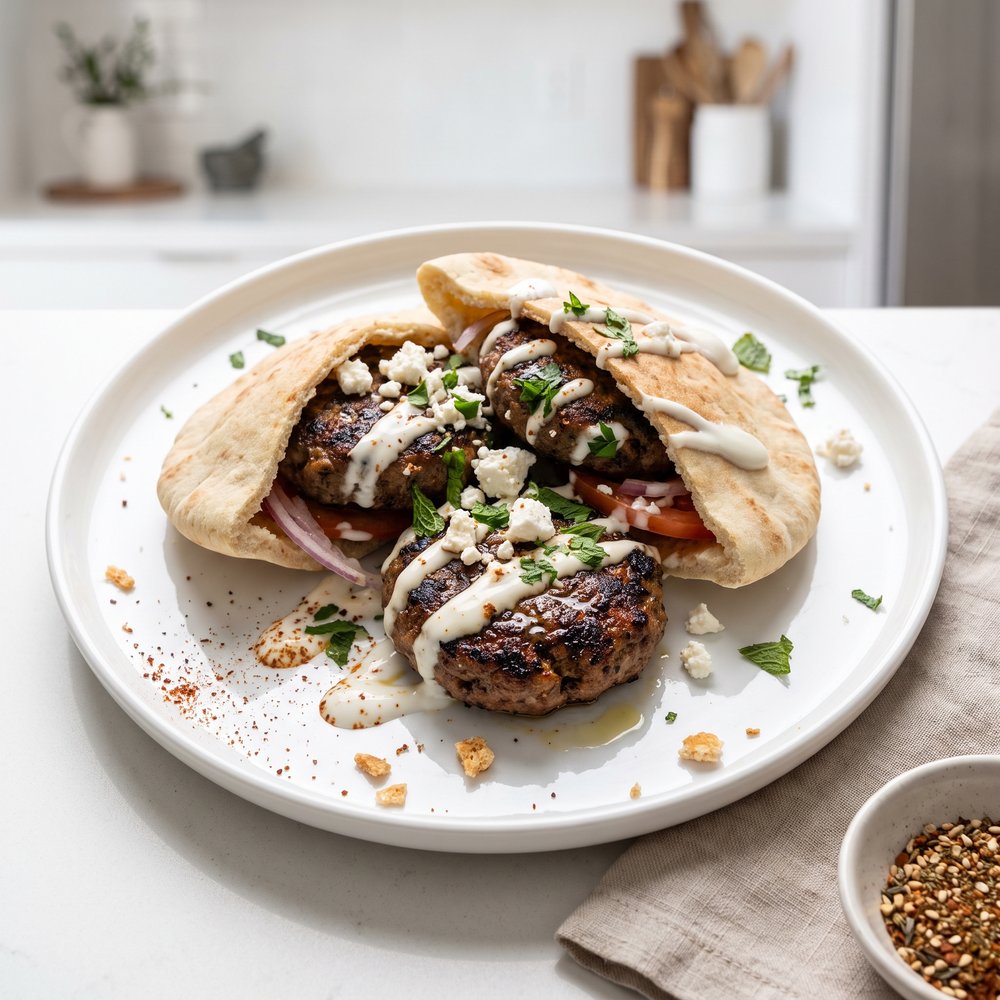 Grilled Spicy Lamb Burgers
