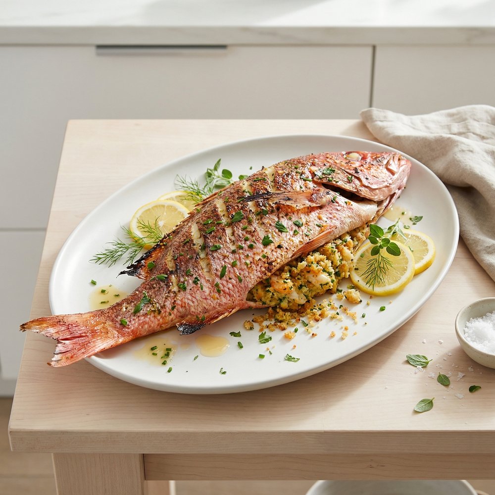 Grilled Stuffed Red Snapper