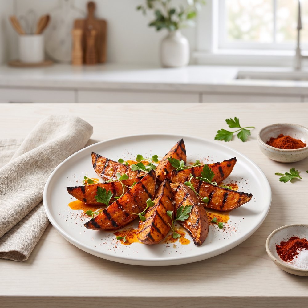 Grilled Sweet Potato Wedges