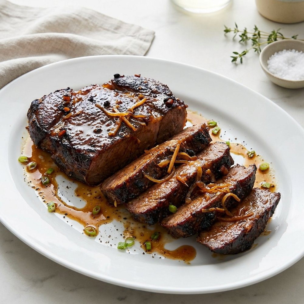 Grilled Teriyaki-Barbecue Chuck Roast
