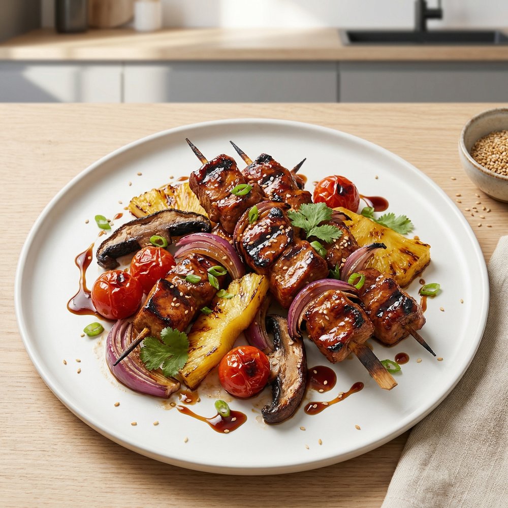 BBQ Teriyaki Pork Kebabs