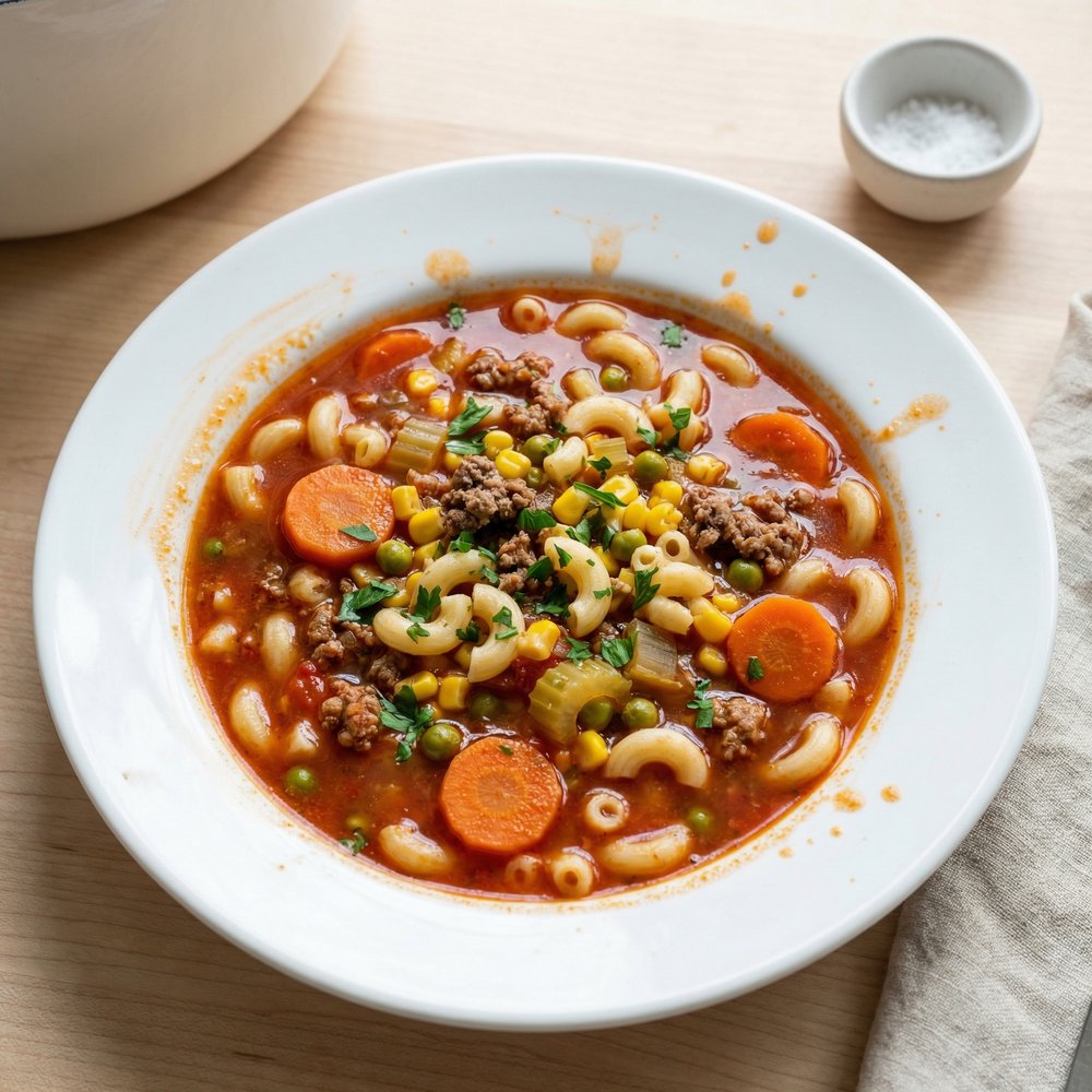 Hearty Ground Beef and Vegetable Soup