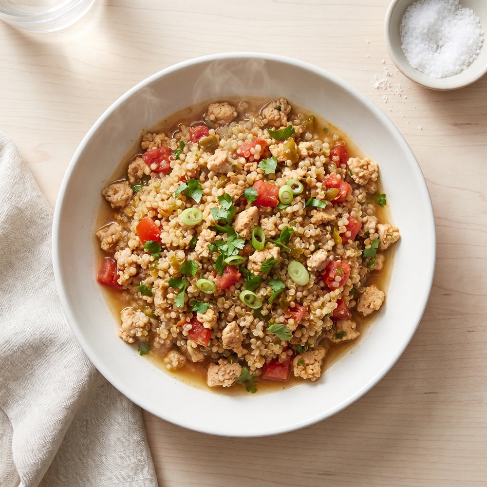 Ground Chicken Quinoa Skillet