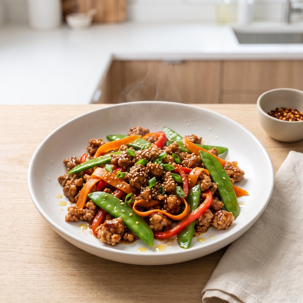 Ground Turkey Teriyaki Stir-Fry