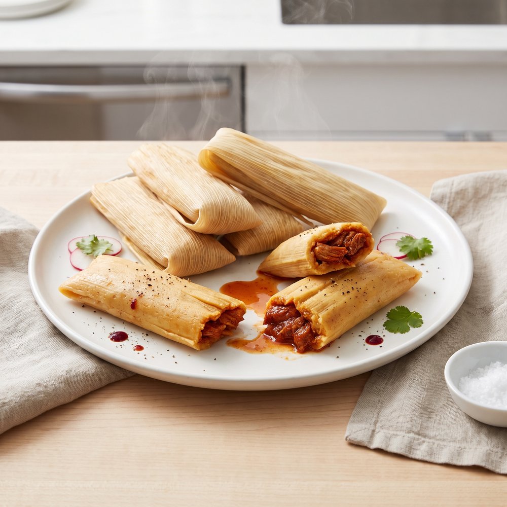 Guajillo Pork Tamales