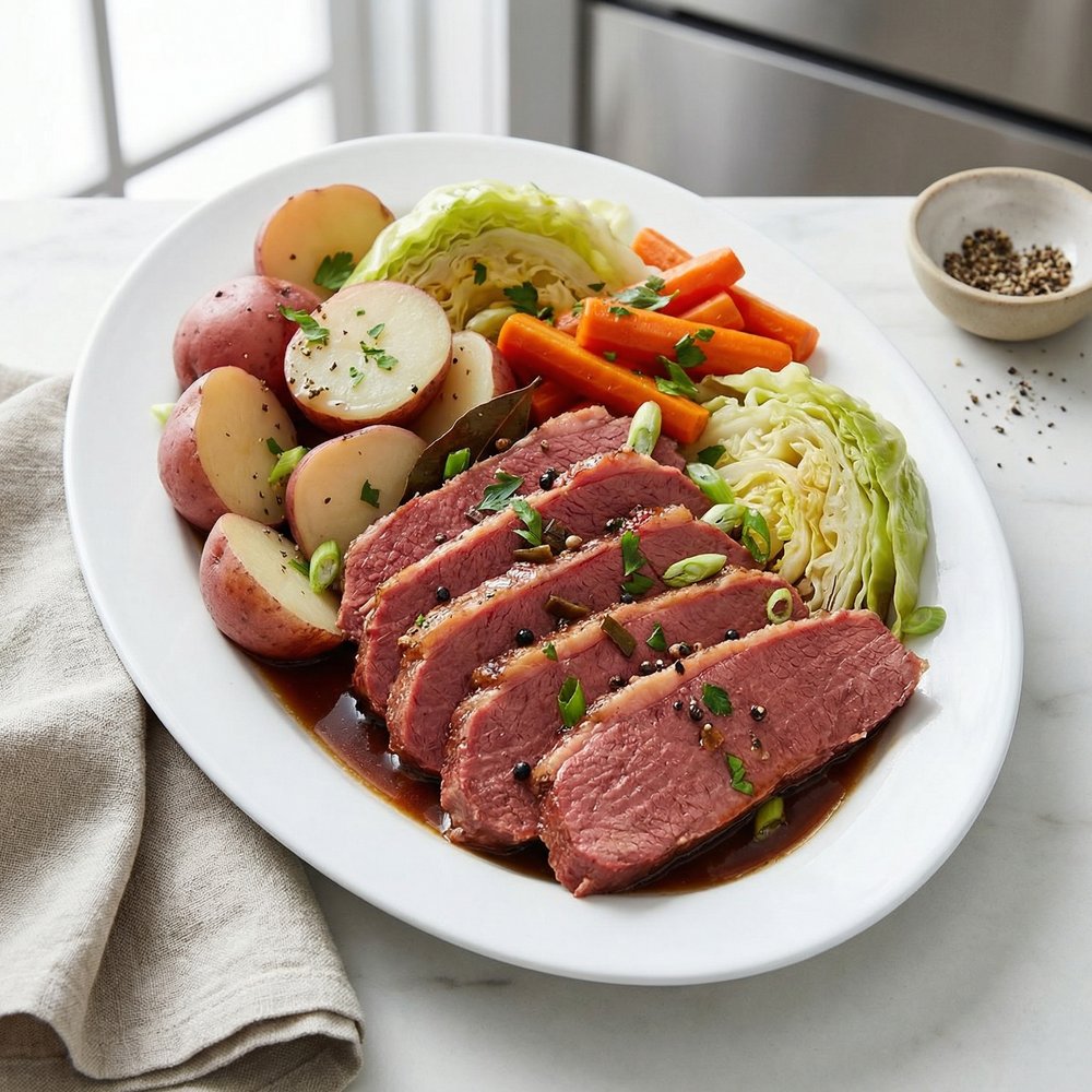 Irish Stout Corned Beef Supper