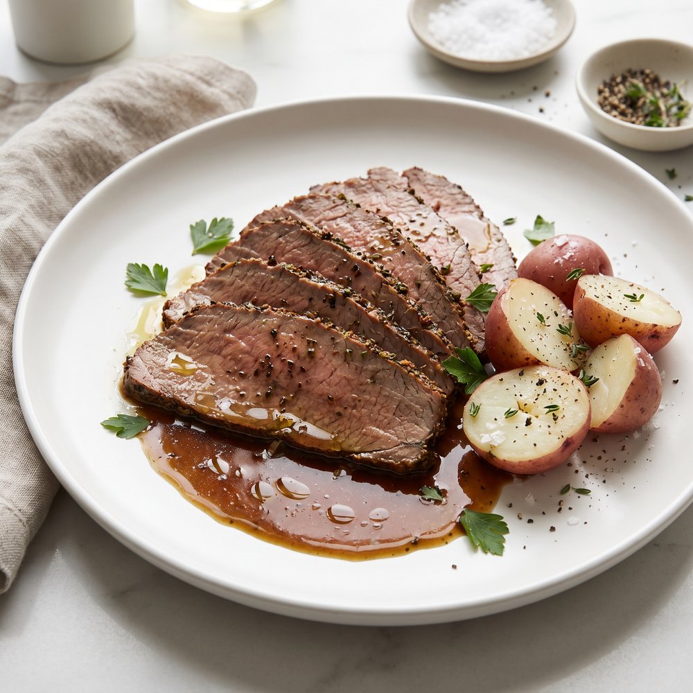 Guinness-Infused Irish Roast Beef with Au Jus