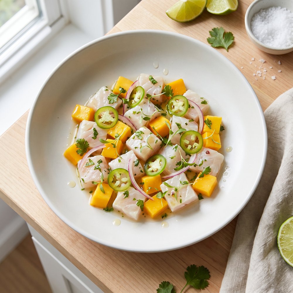 Halibut-Mango Ceviche