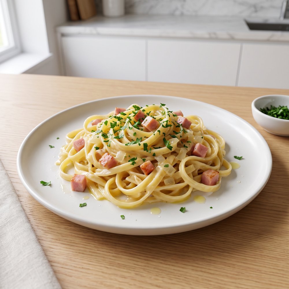 Ham and Egg Noodles (Schinkennudeln)