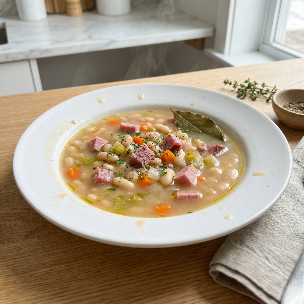 Speedy Ham and White Bean Soup
